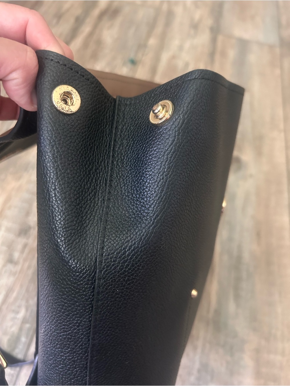 Michael Kors Hayes Medium Leather Backpack Black Purse - Picture 10 of 13